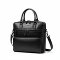Men's Black Executive Leather Laptop Bag