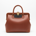 Men's Chestnut Brown Leather Doctor Style Laptop Bag
