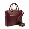 Men's Burgundy Leather Executive Laptop Briefcase