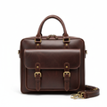 Men's Dark Brown Classic Leather Laptop Bag