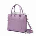 Women's Lilac Purple Leather Elegant Laptop Tote