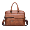 Retro Men's Leather Laptop Briefcase
